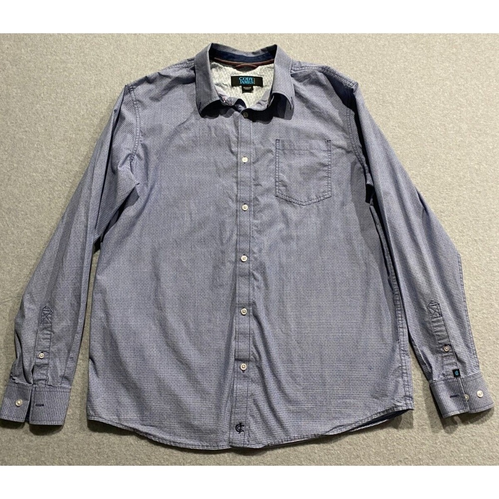 CODY JAMES CORE Mens Western Button Down Light Blue Shirt Size M